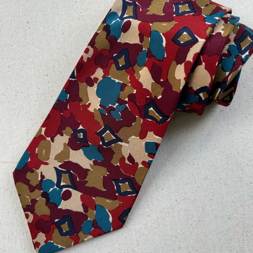 Vintage Missoni Red and Blue Silk Ties